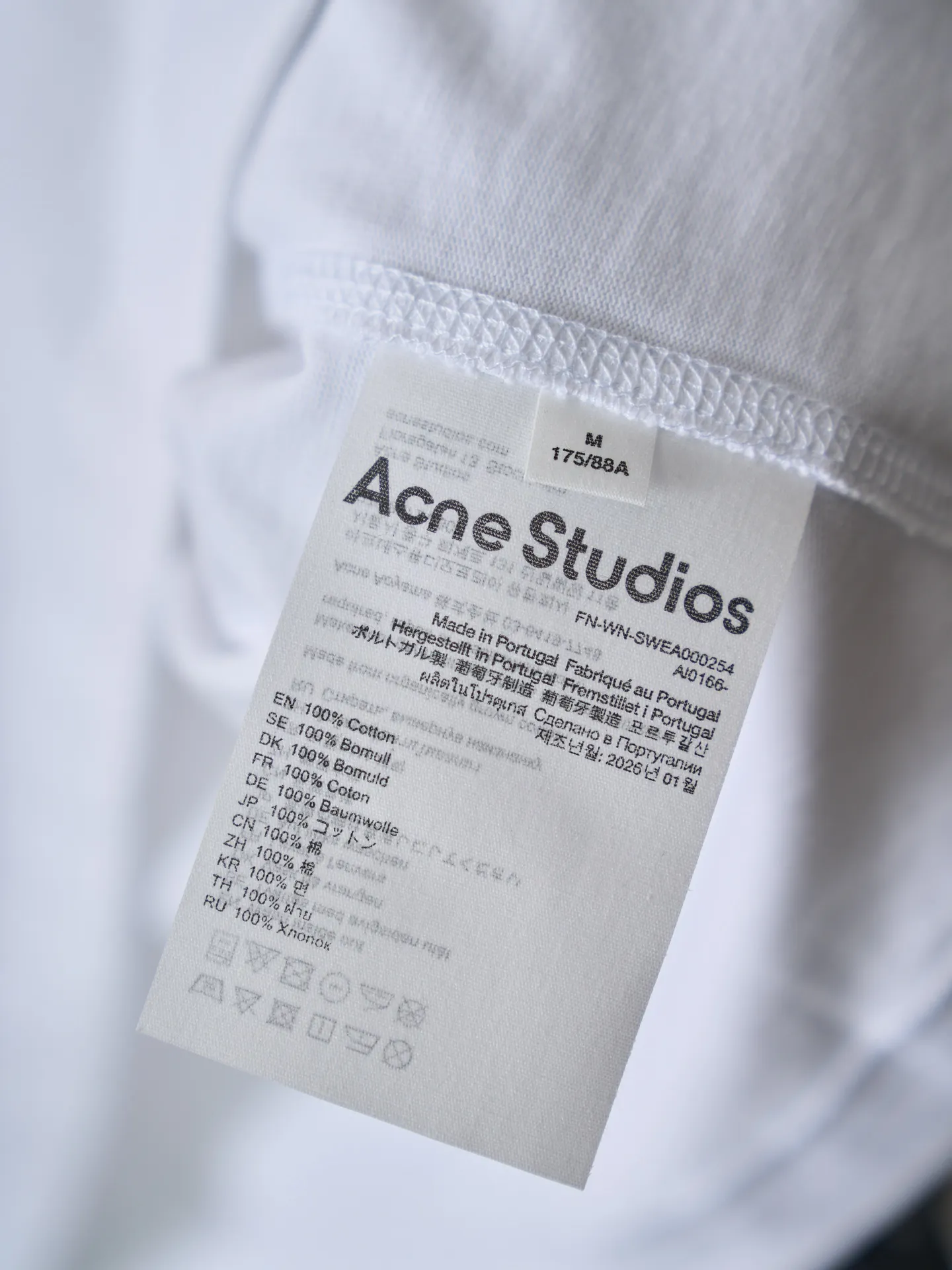 【 】Acne Studios T 【In Stock】S M L XL White Acne Studios ，